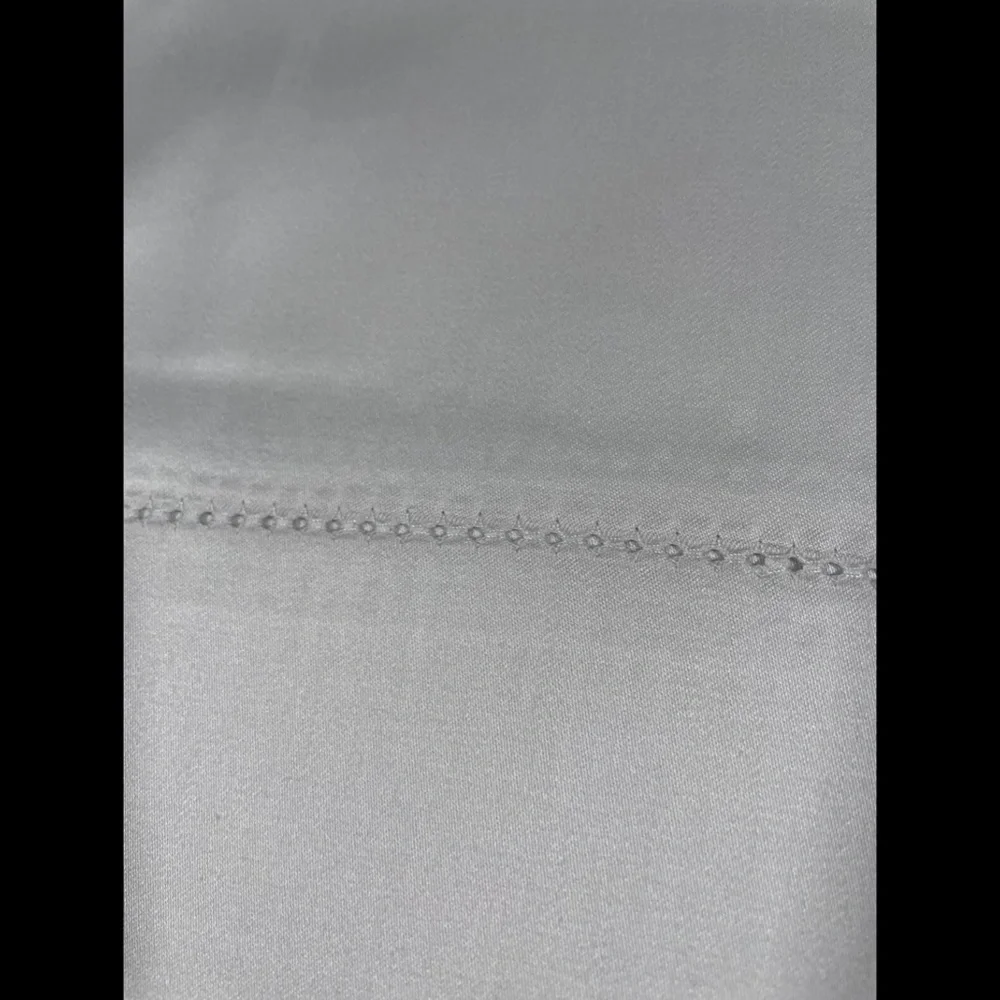 NIB [ Queen ] 600TC Cotton‎ Flat Sheet for Hudson Park in Silver